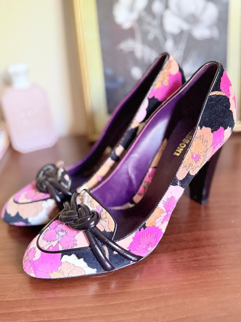 Missoni Velvet Floral Heels | Size 10